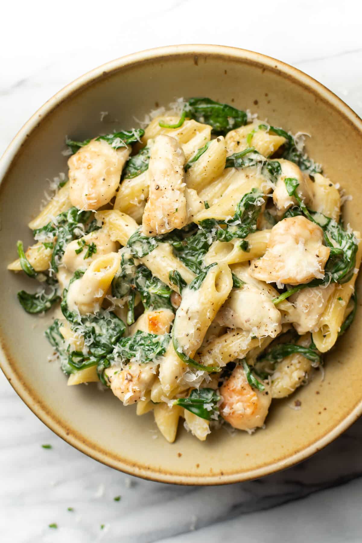 Photo of pasta bowl with chicken